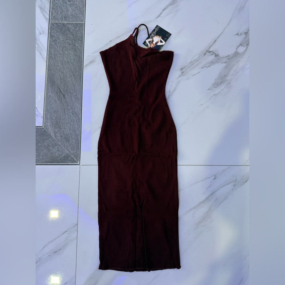 Naked Wardrobe Brown bandage dress